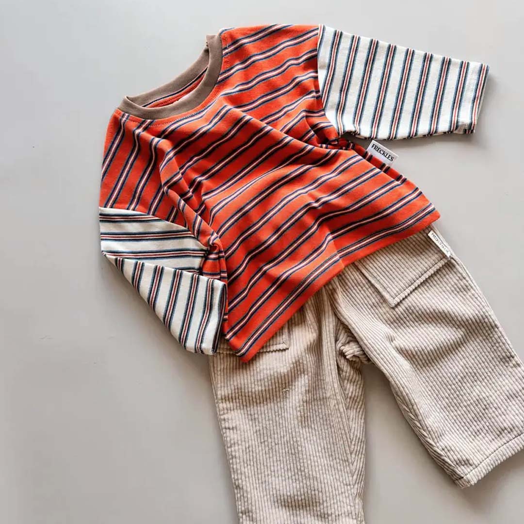 Kids Colour Block Stripe Tee | Tuscany