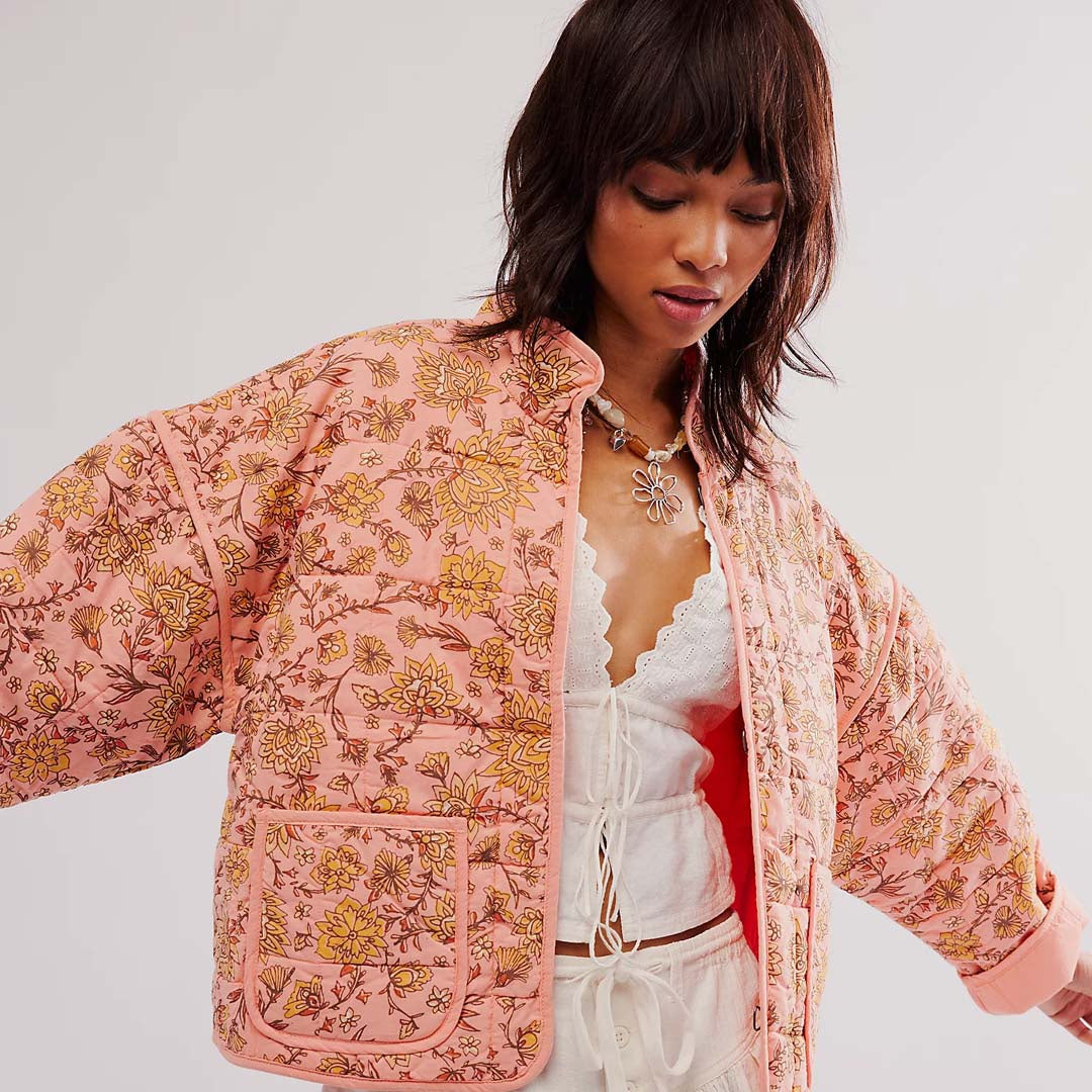 Free people floral jacket hotsell