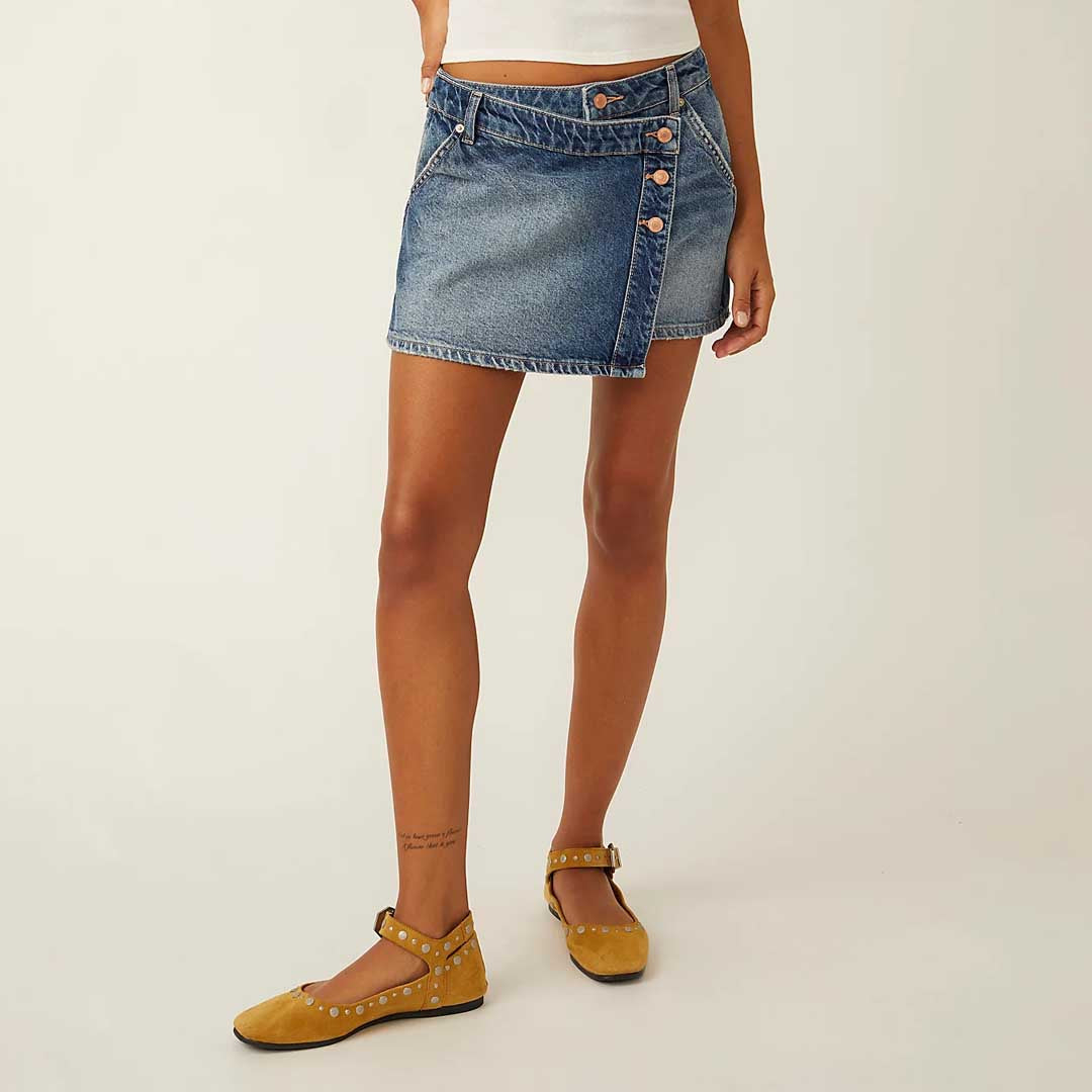 Wynne Denim Skirt | Light Indigo