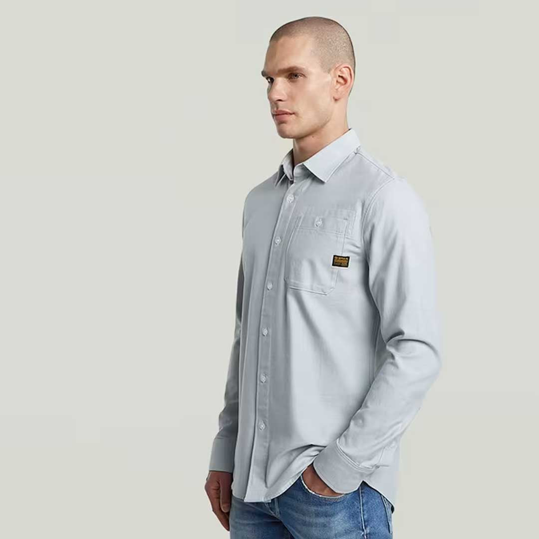 Bristum 2.0 Slim Shirt | Ash Blue Milk