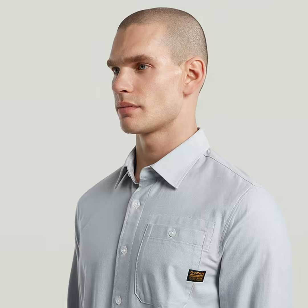Bristum 2.0 Slim Shirt | Ash Blue Milk