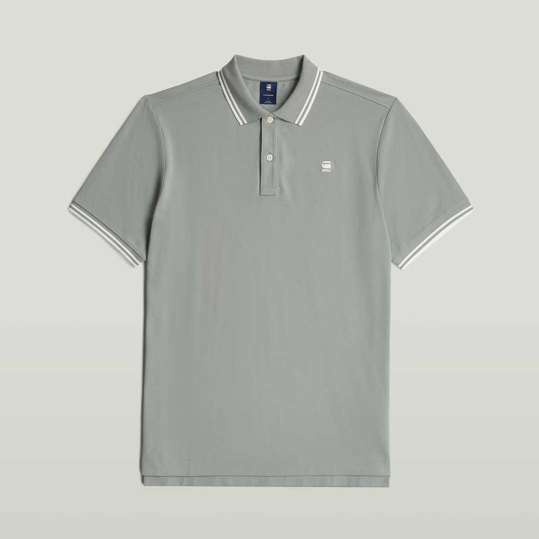 Duna Slim Stripe Polo | Iceberg Green