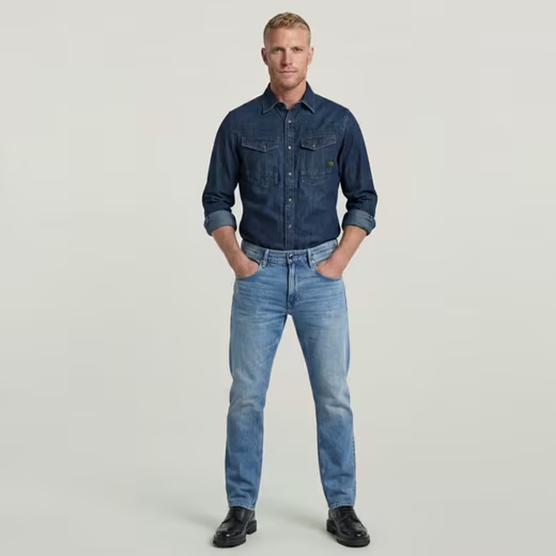 Mosa Straight Jean | Sun Faded Blue