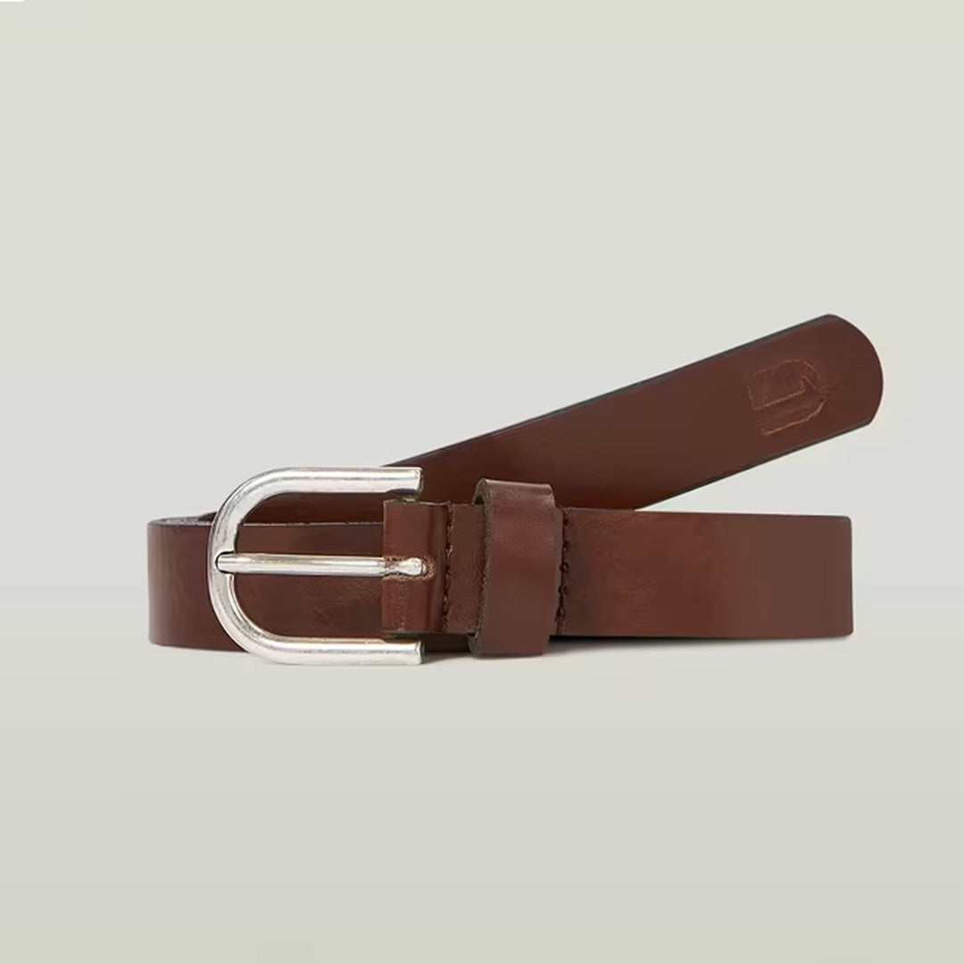 Thin Belt | Antic Silver Dark Brown