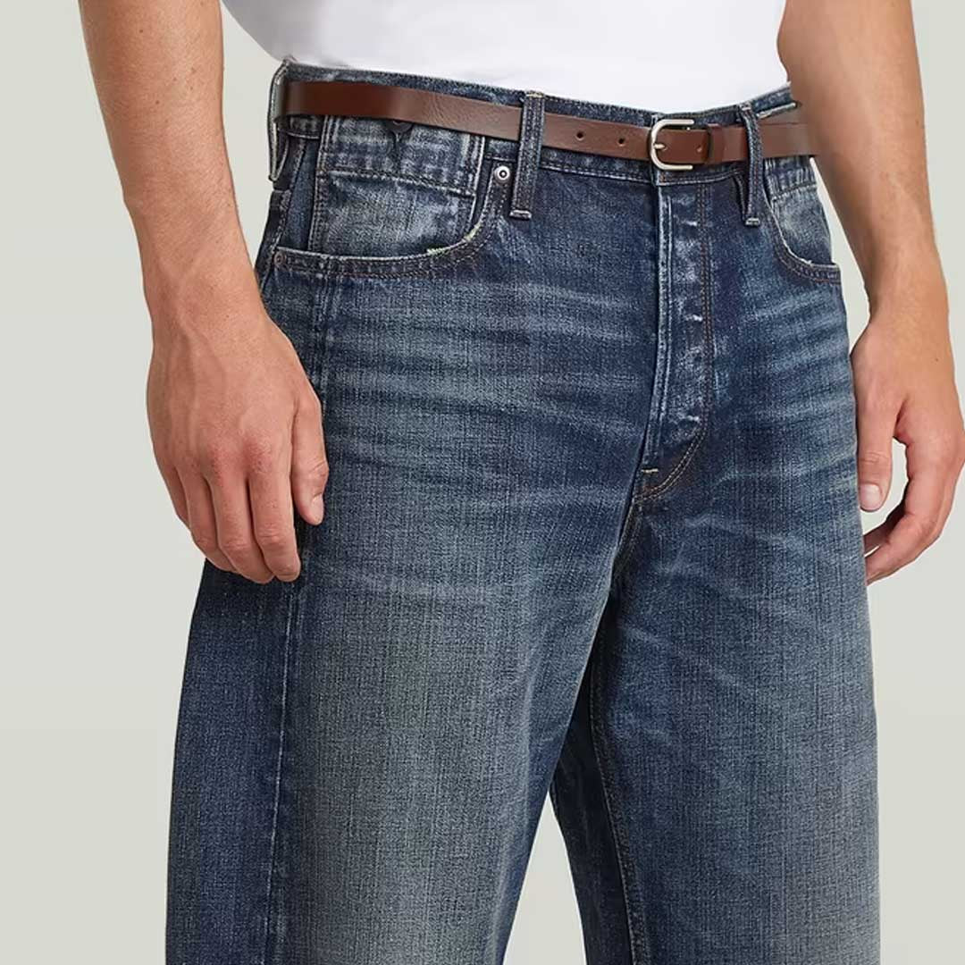 Thin Belt | Antic Silver Dark Brown
