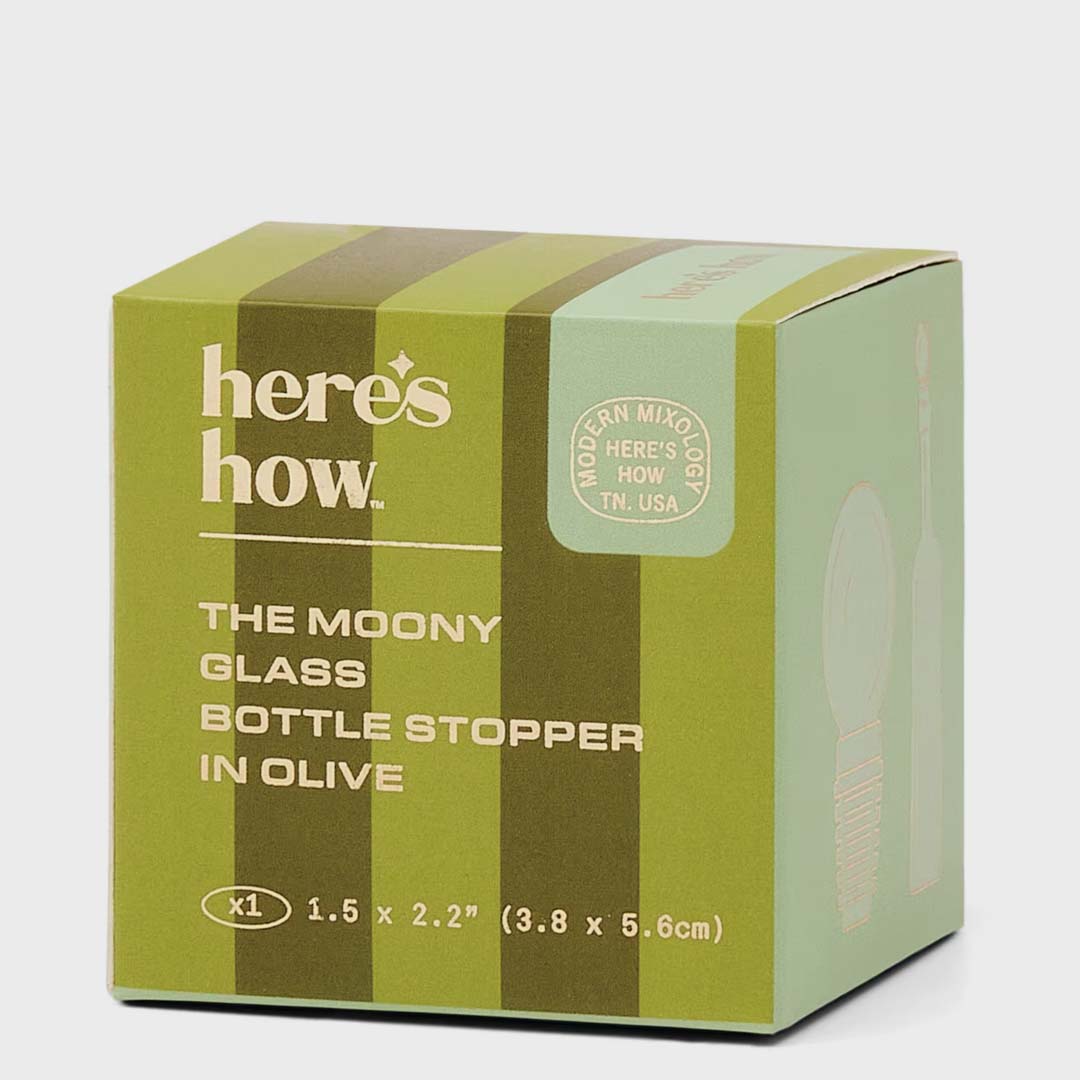 The Moony Glass Bottle Stopper | Olive