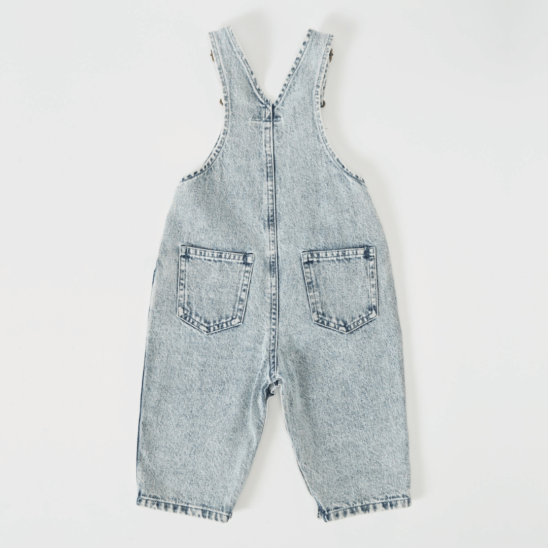 AUSTIN VINTAGE WASHED DENIM OVERALLS | LIGHT DENIM