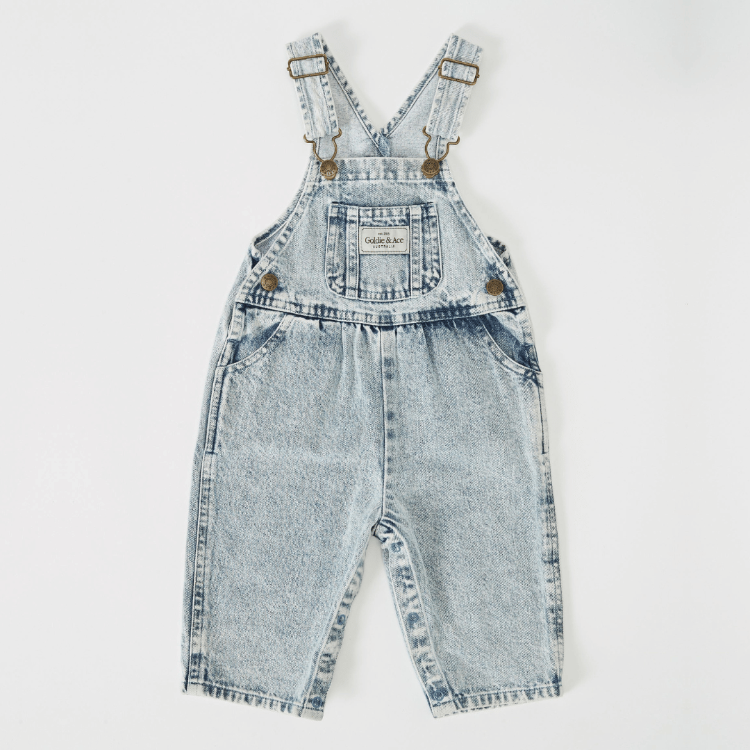 AUSTIN VINTAGE WASHED DENIM OVERALLS | LIGHT DENIM