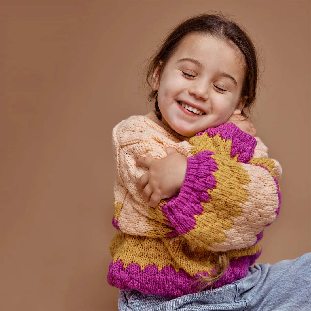 BILLIE BUBBLE KNIT JUMPER FAIRY | FLOSS / GOLDEN