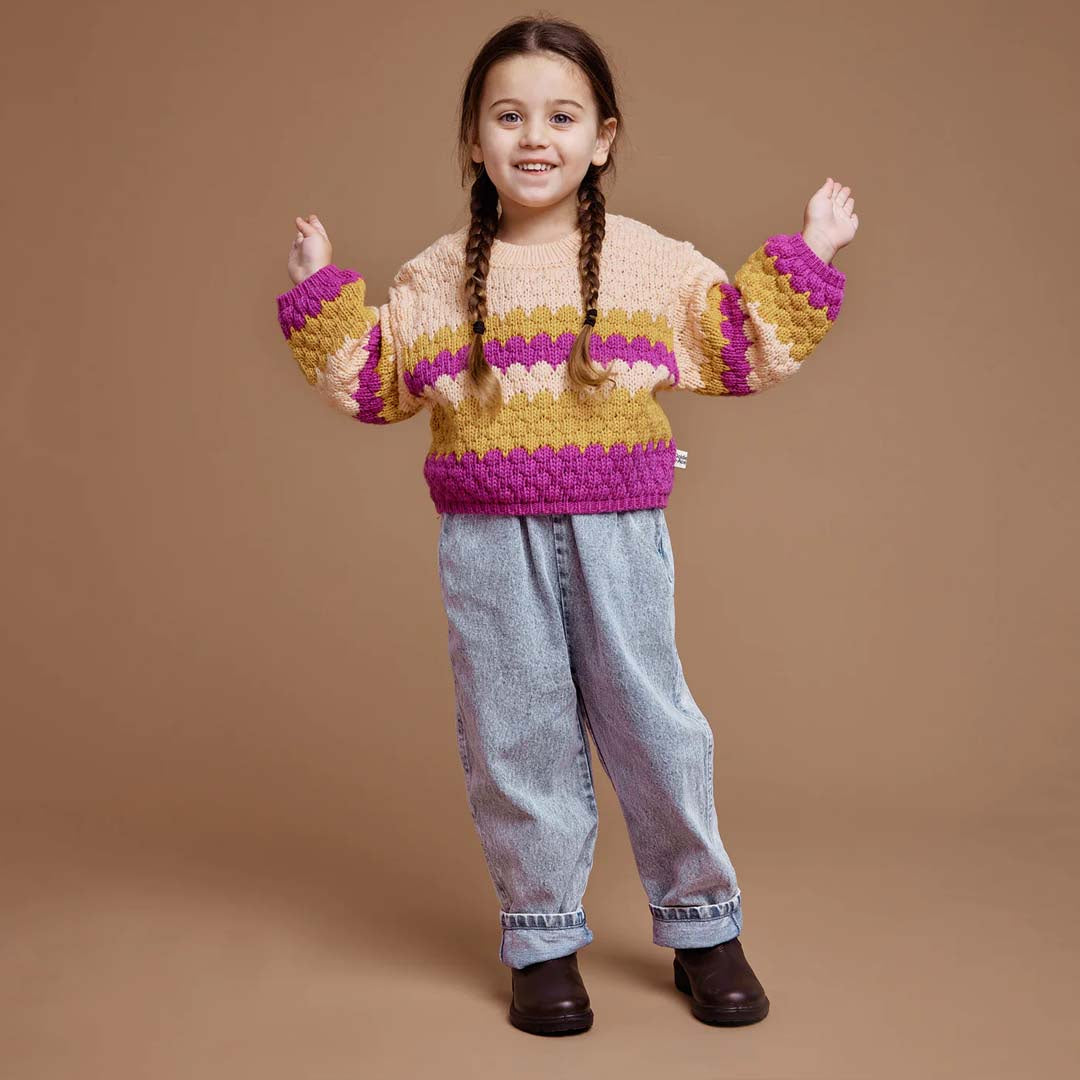 BILLIE BUBBLE KNIT JUMPER FAIRY | FLOSS / GOLDEN