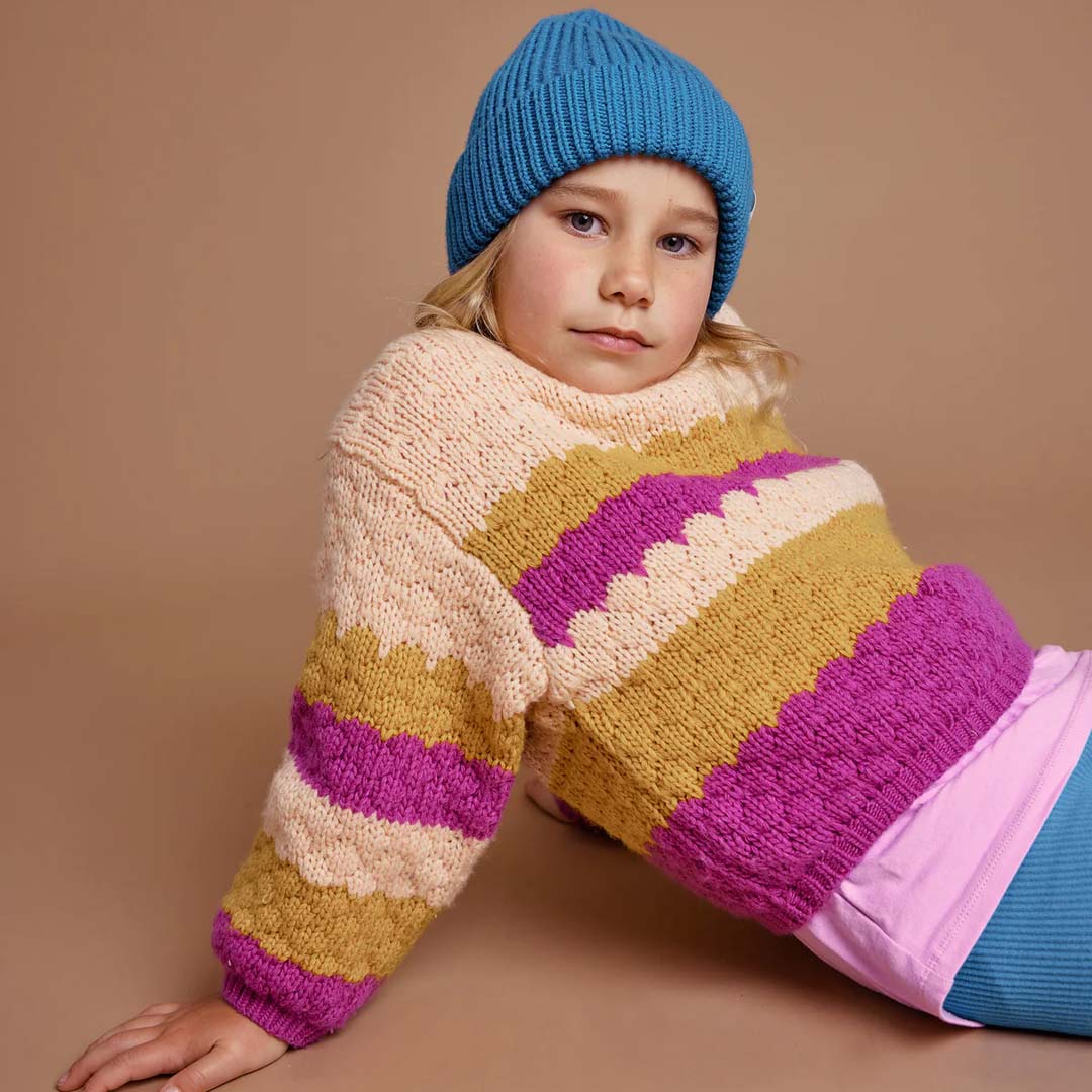 BILLIE BUBBLE KNIT JUMPER FAIRY | FLOSS / GOLDEN