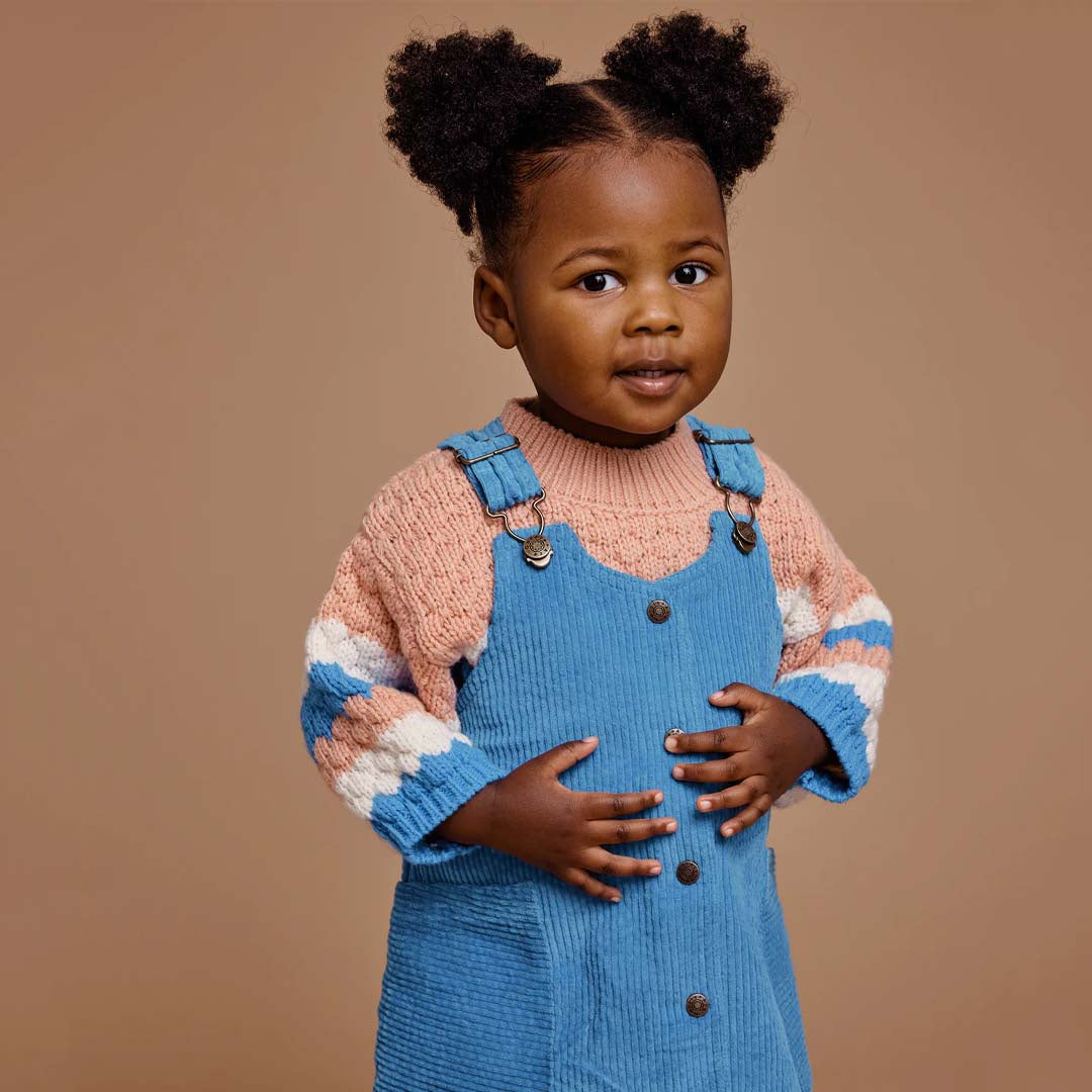 BILLIE BUBBLE KNIT JUMPER | TULIP / LAKE