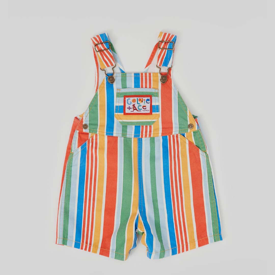 BURTON LAND DOWN UNDER STRIPE DENIM OVERALLS