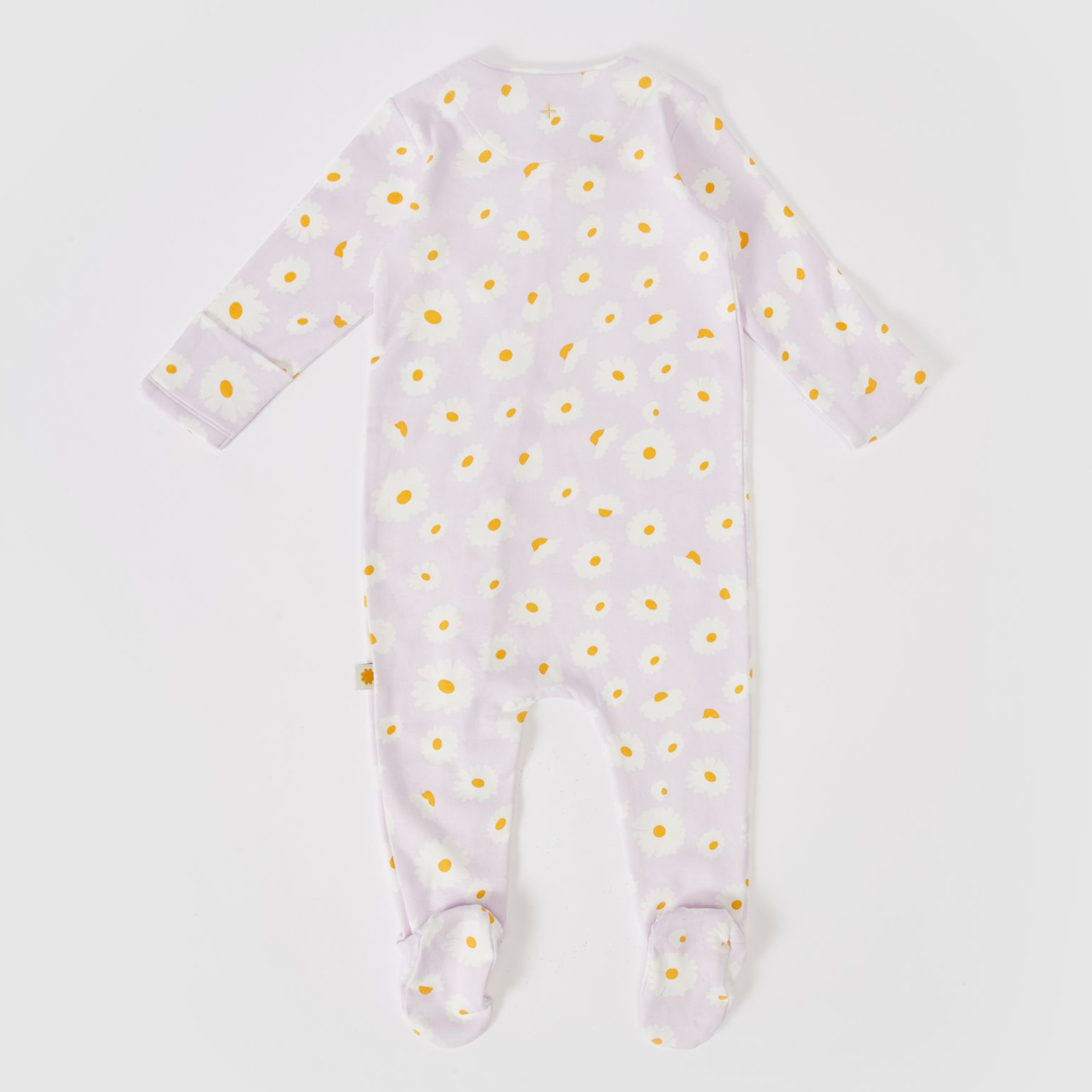 DANCING DAISY PRINT FOOTED ZIPSUIT | LAVENDER