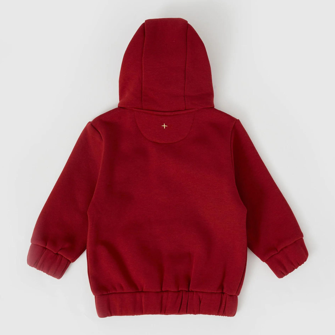 DYLAN HOODED SWEATER | BRICK BURGUNDY