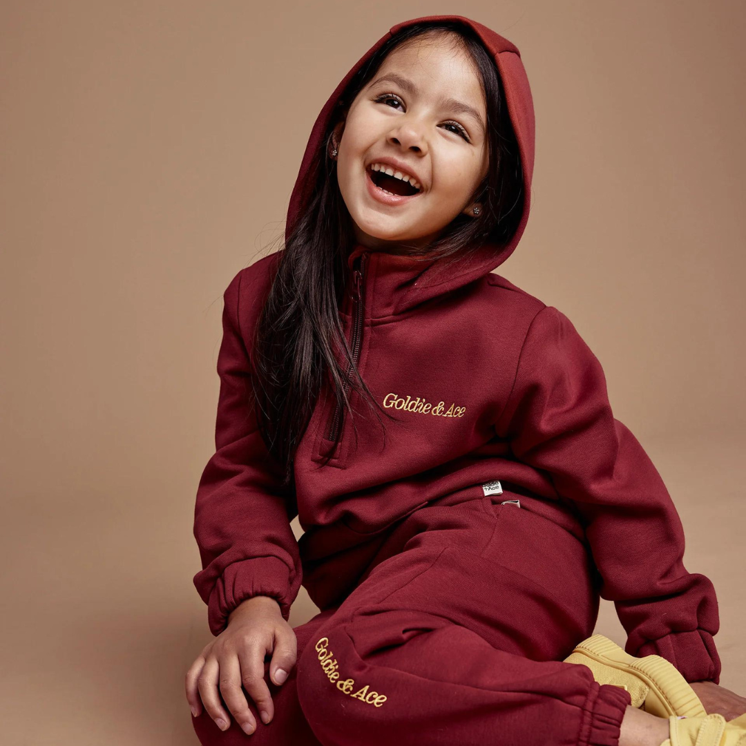 DYLAN HOODED SWEATER | BRICK BURGUNDY