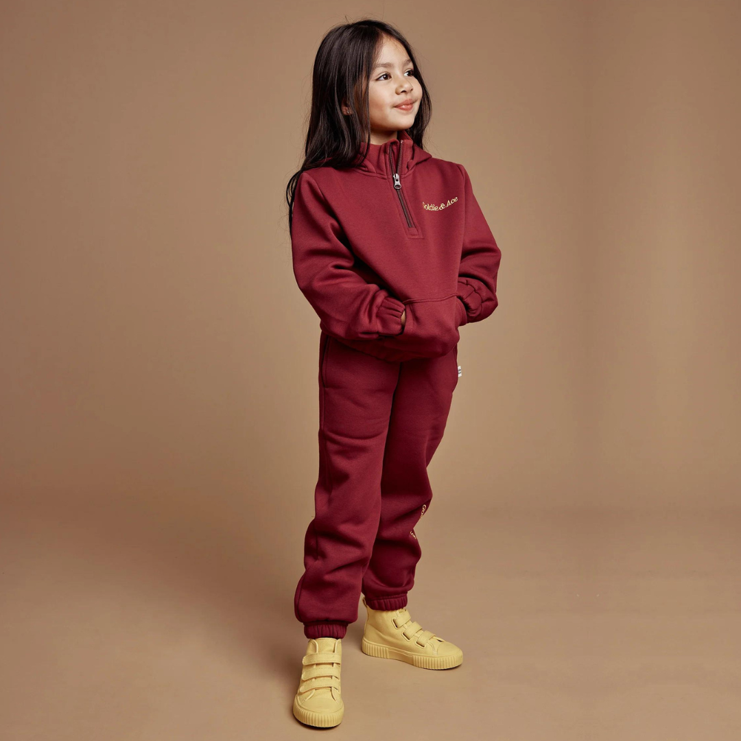 DYLAN HOODED SWEATER | BRICK BURGUNDY