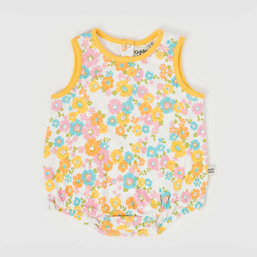 FLOWER CHILD BUBBLE ROMPER