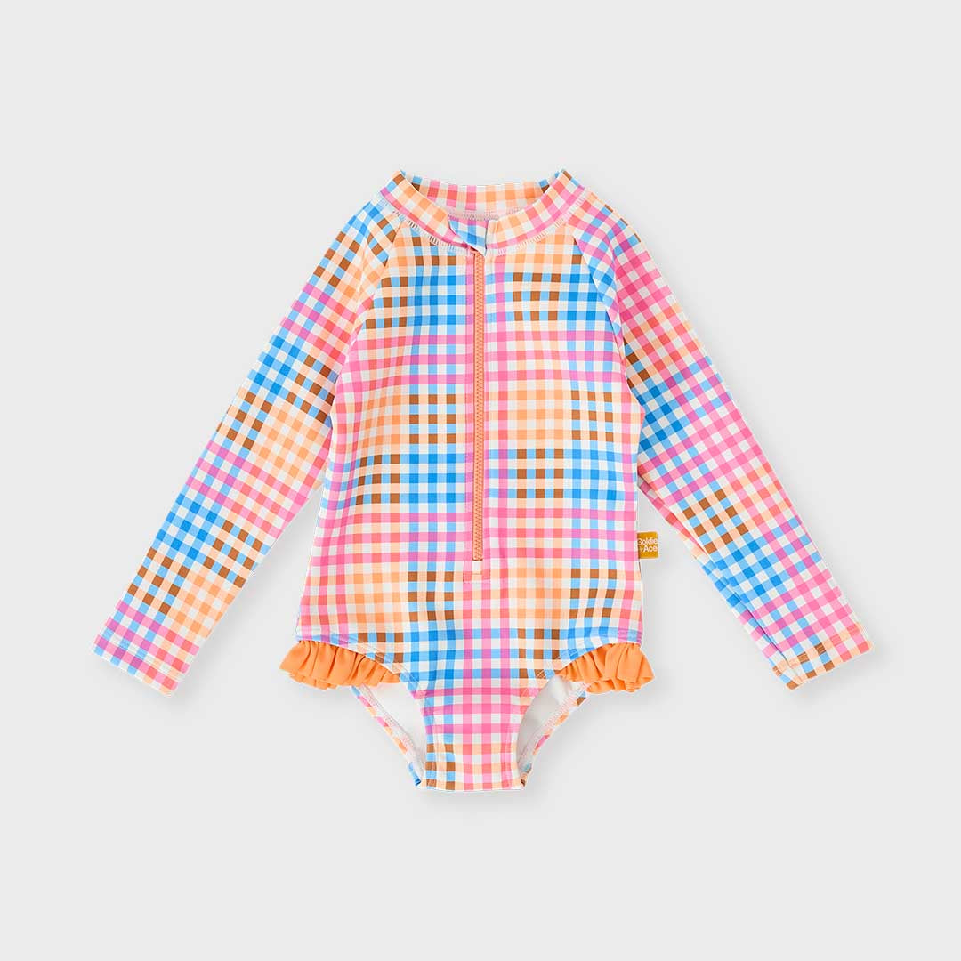Frill Swimsuit | Gingham Rainbow