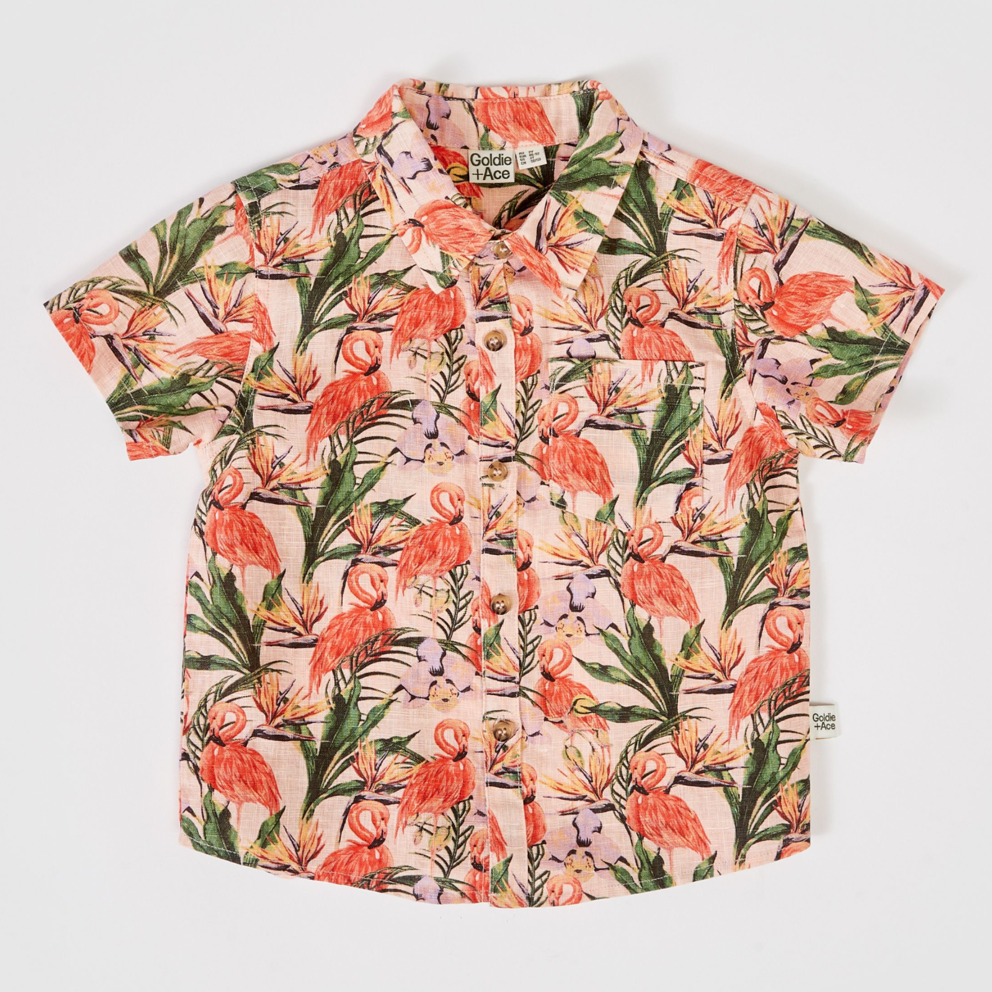HOLIDAY LINEN SHIRT | FLAMINGO PINK