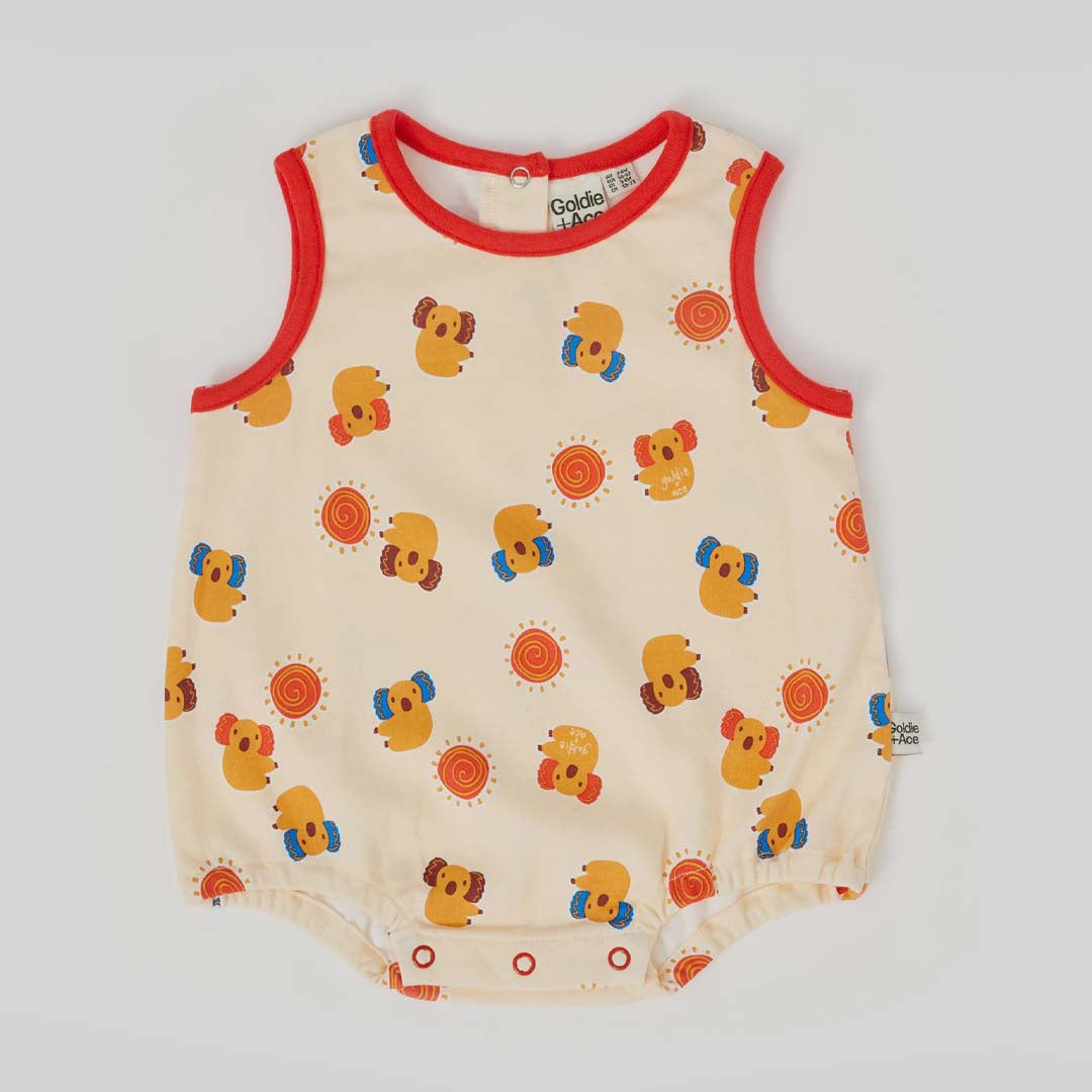 KLIP ON KOALA BUBBLE ROMPER | VANILLA