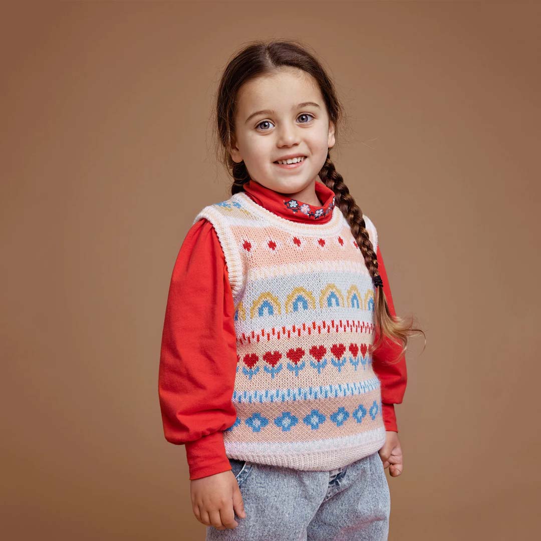 MATILDA SWEATER VEST | PEACHY PINK