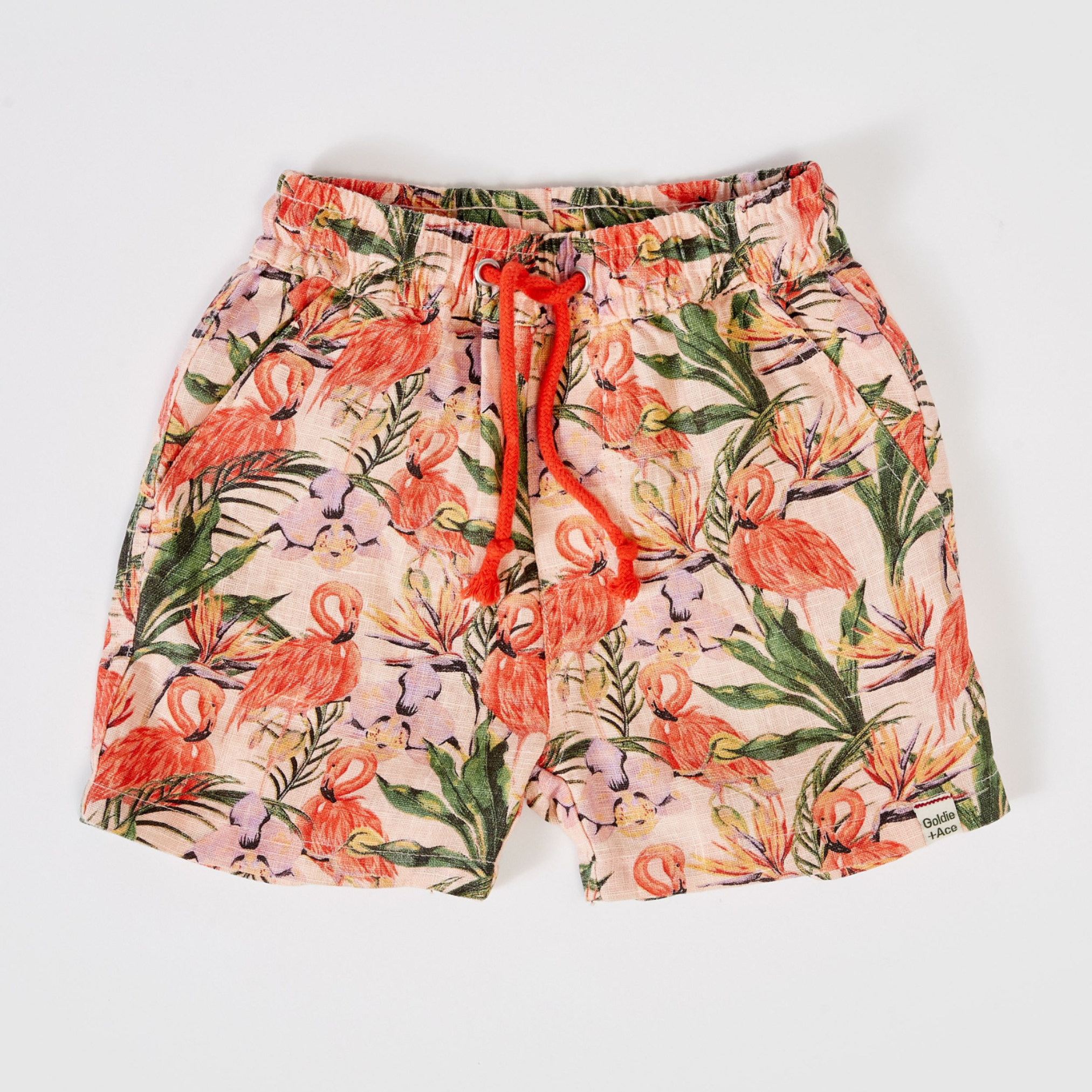 NOAH LINEN SHORTS | FLAMINGO PINK