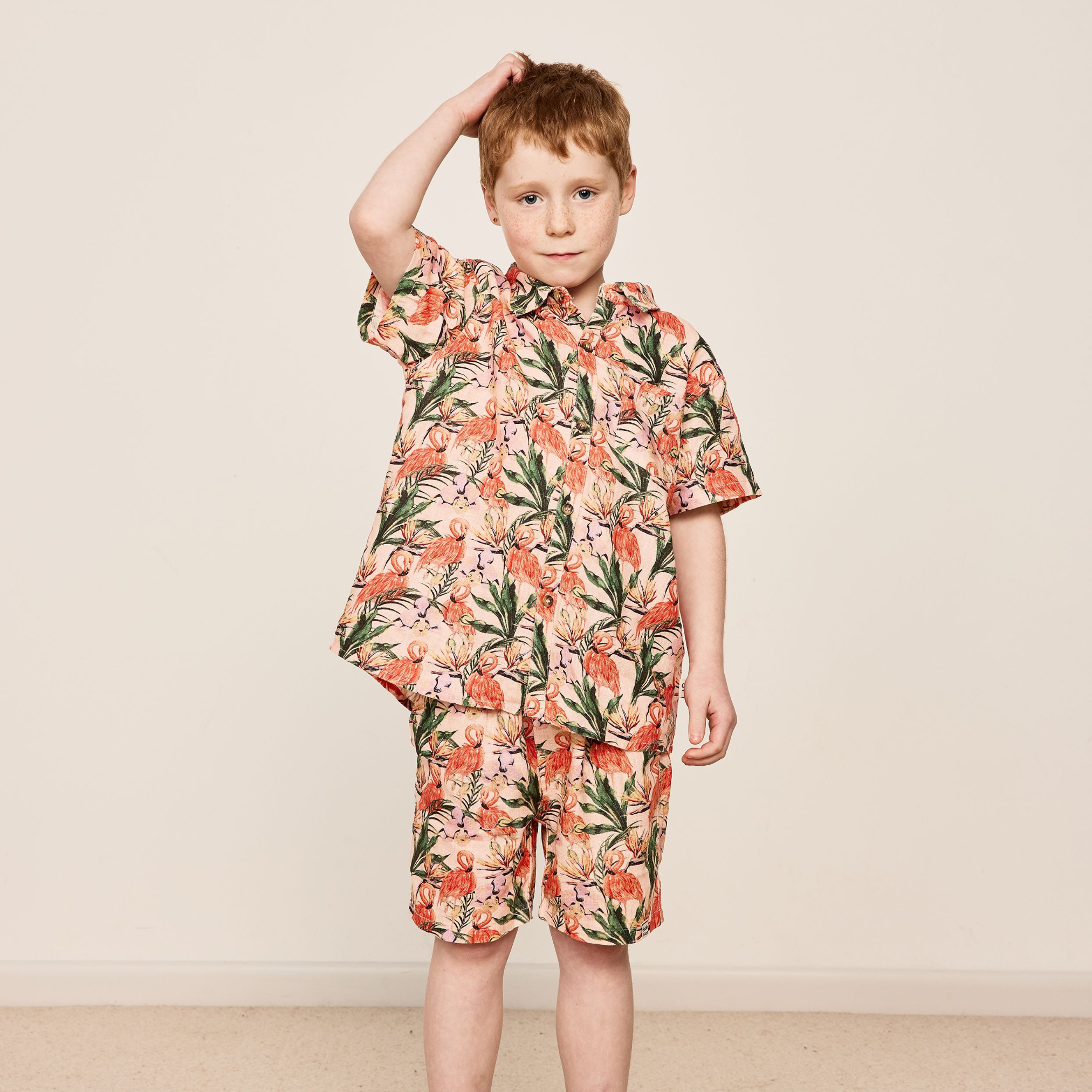 NOAH LINEN SHORTS | FLAMINGO PINK