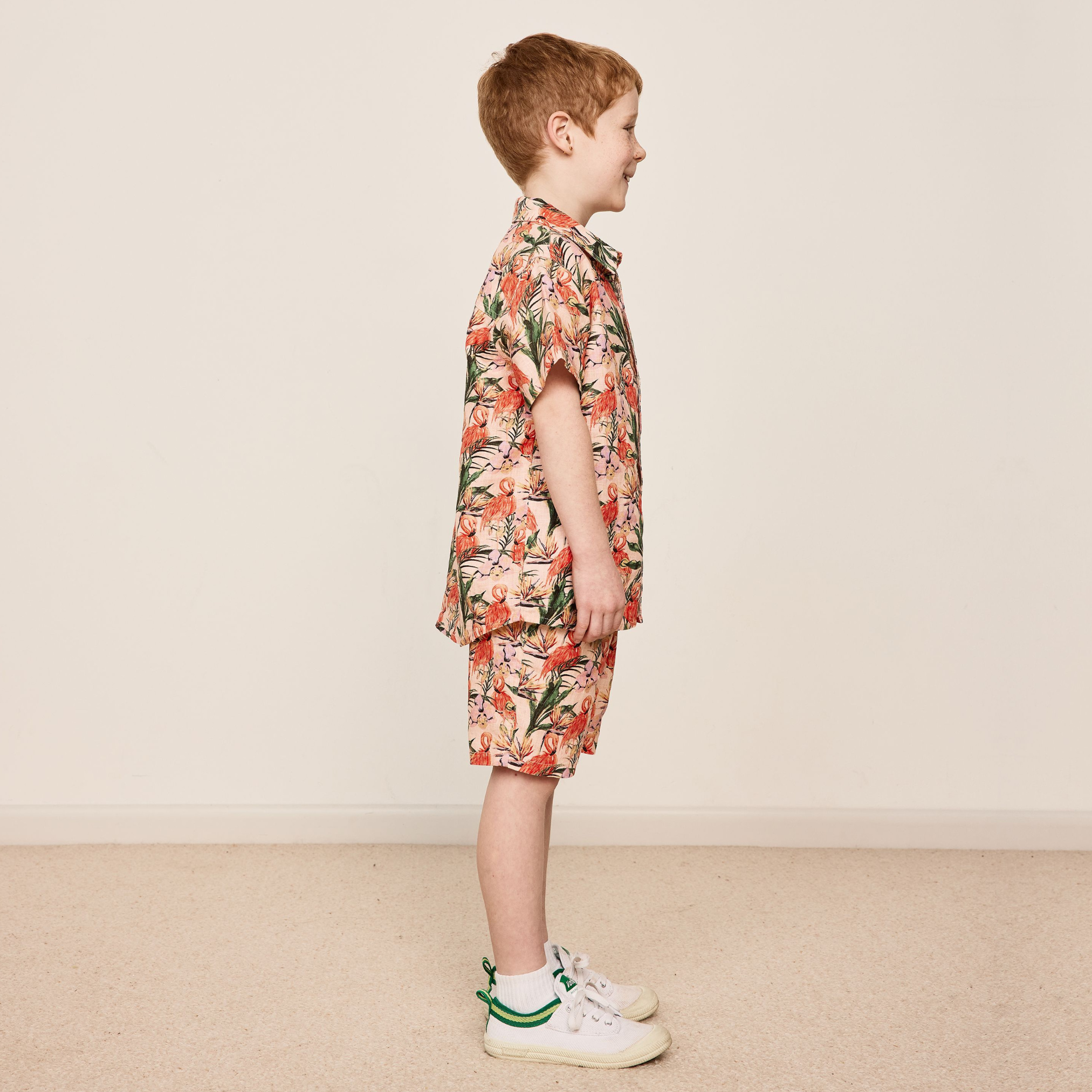 NOAH LINEN SHORTS | FLAMINGO PINK