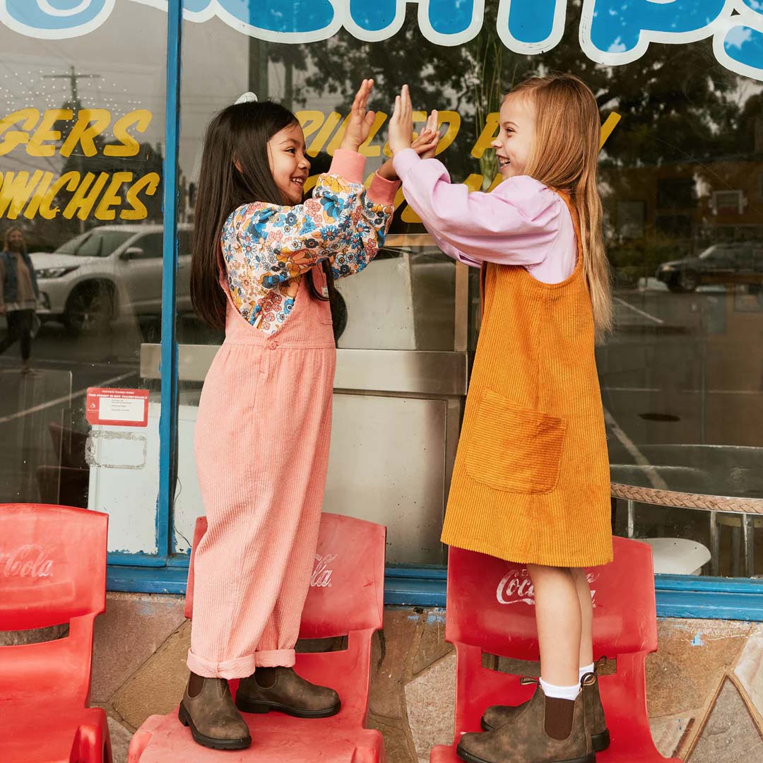 POLLY CORDUROY PINAFORE DRESS | GOLDEN