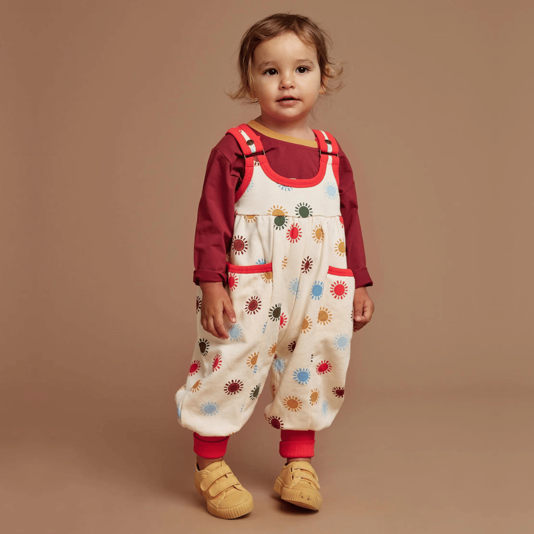 SUNNY DAYS BALLOON OVERALL ROMPER