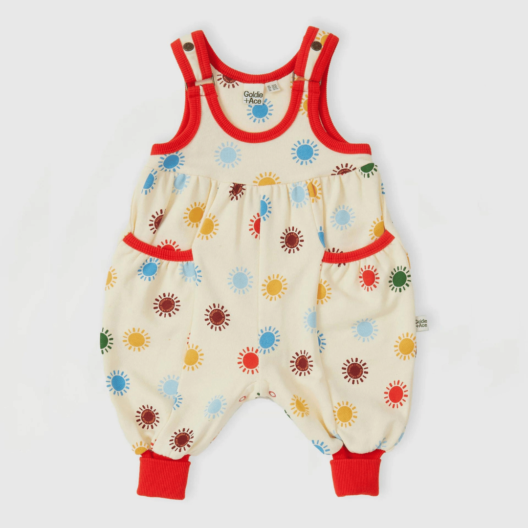 SUNNY DAYS BALLOON OVERALL ROMPER