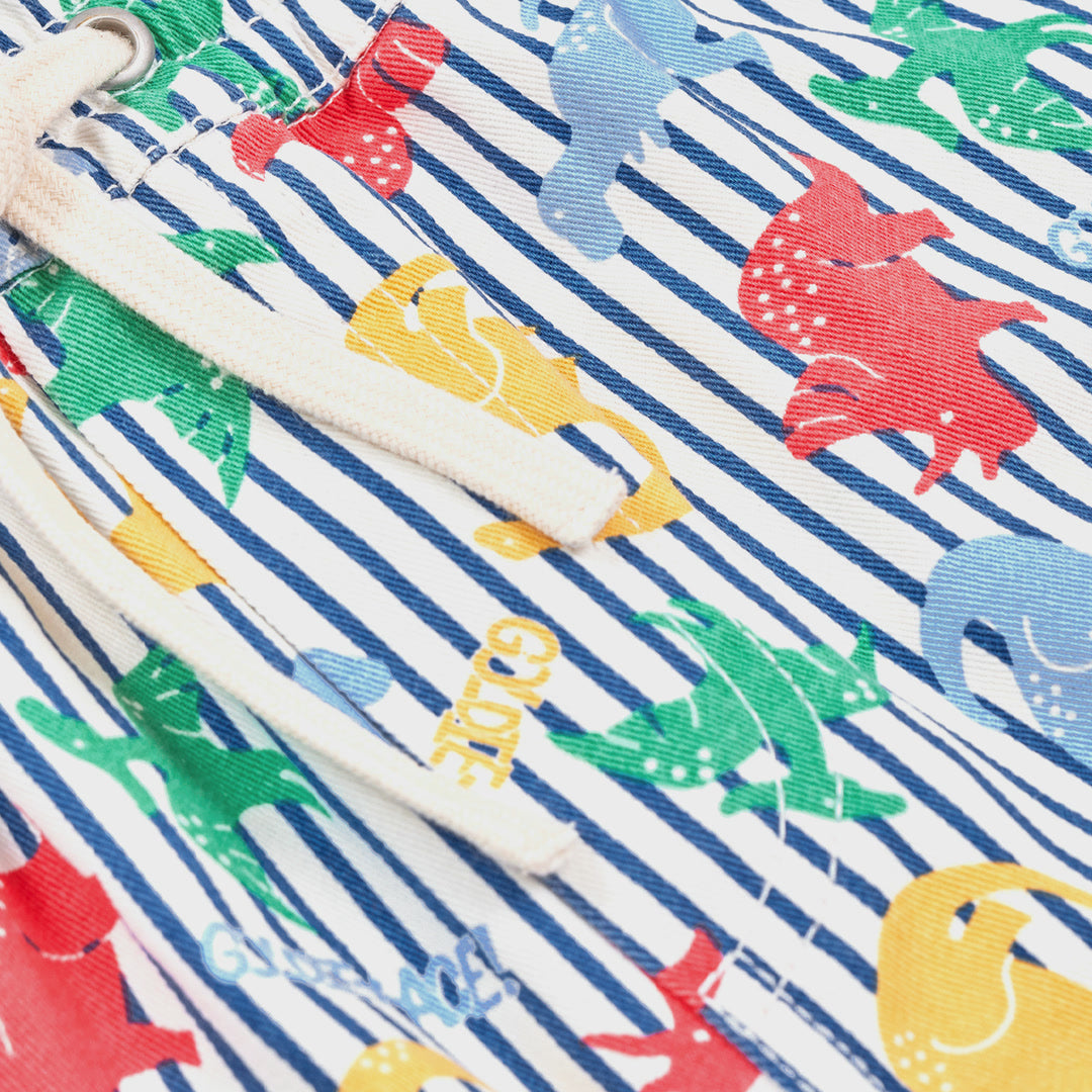 Dino Print Shorts | Blue/White — product view
