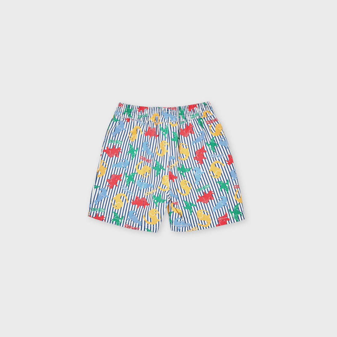 Dino Print Shorts | Blue/White — product view
