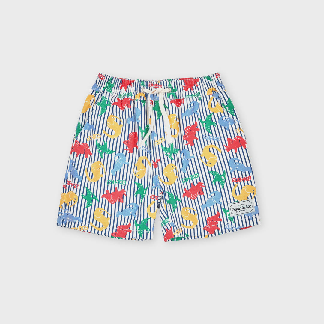Dino Print Shorts | Blue/White — product detail