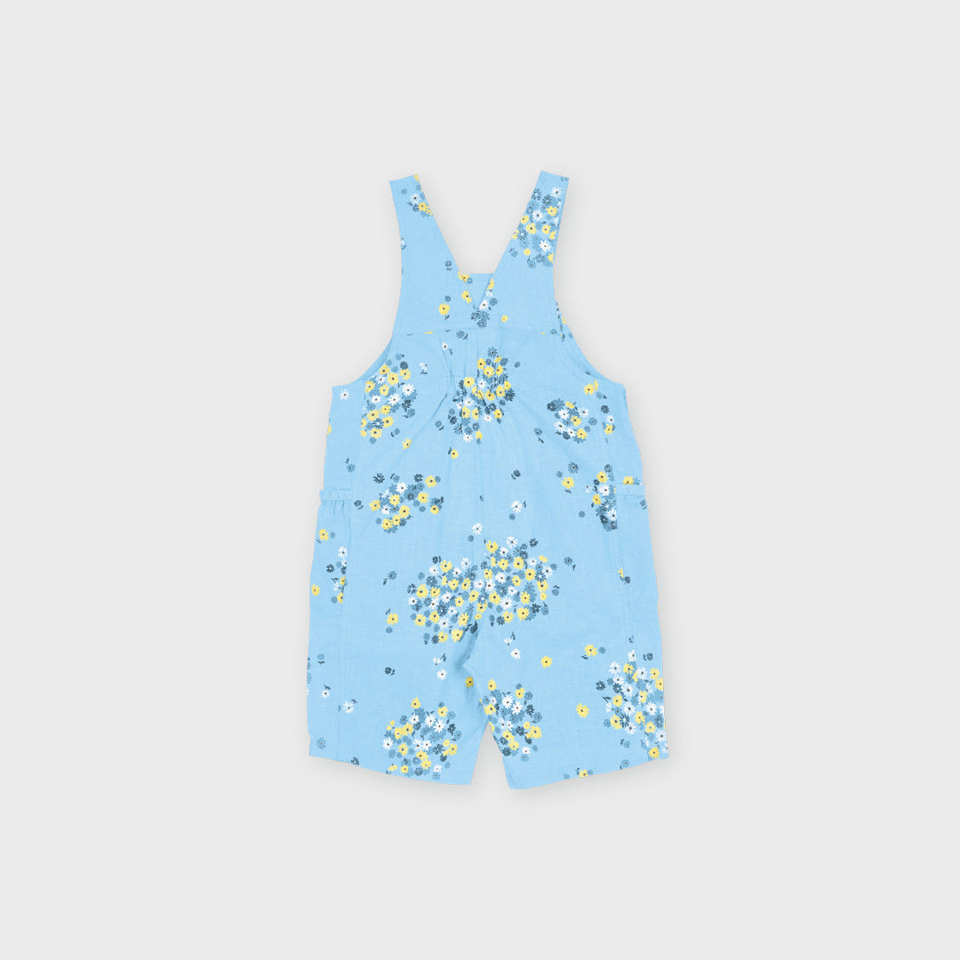 Floral Nikki Pocket Overalls | Sky Blue — product view