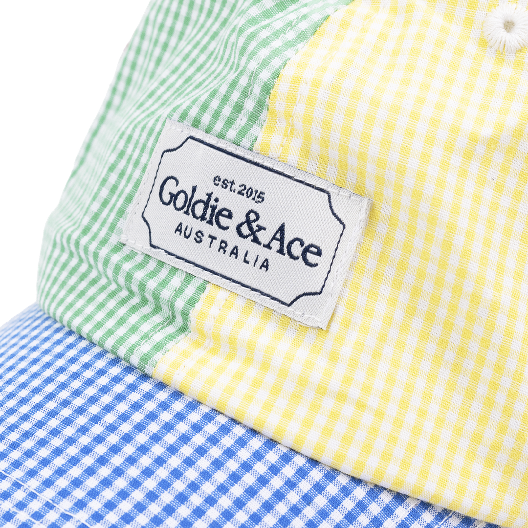 Gingham Colour Block Cap | Multi — product detail