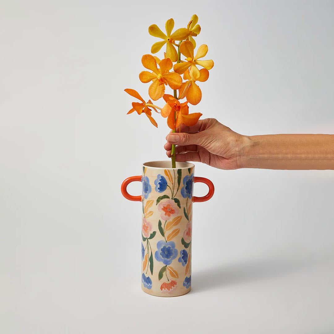Griffe Tall Vase | Multi Floral