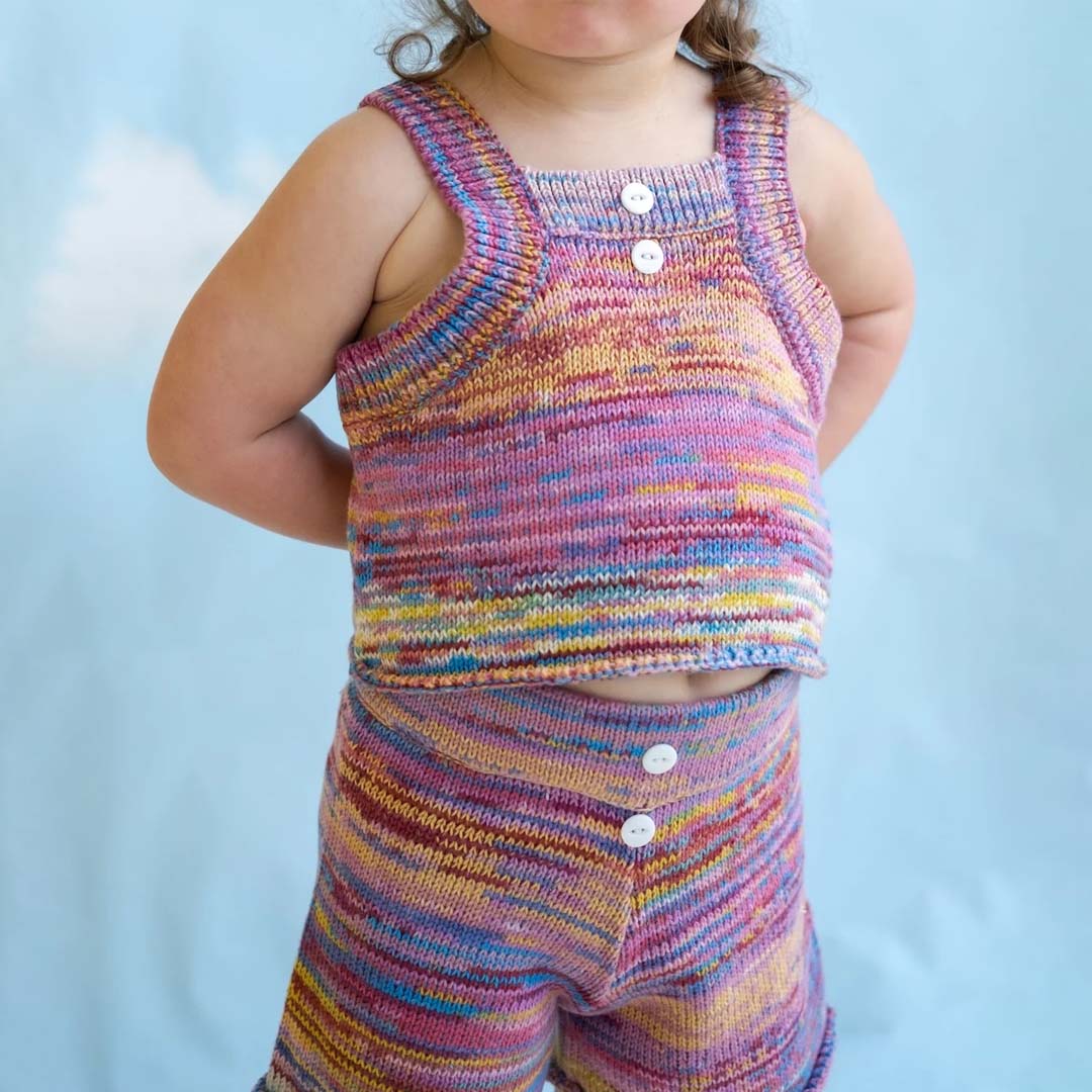 Knitted Singlet Top | Rainbow