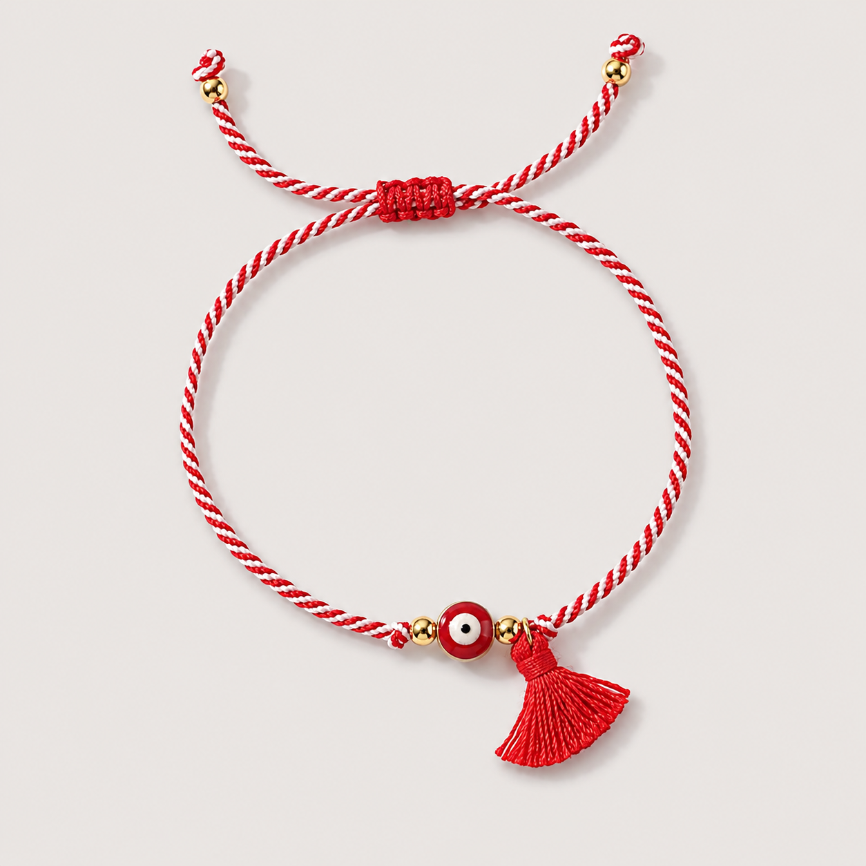 Guardian Thread Bracelet | Red Tassel & Eye
