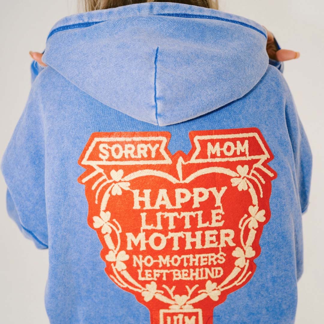 Sorry Mom Hoodie | Faded Indigo