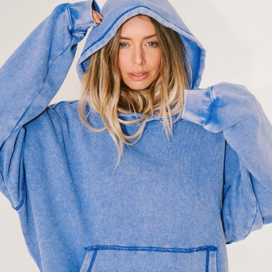 Sorry Mom Hoodie | Faded Indigo