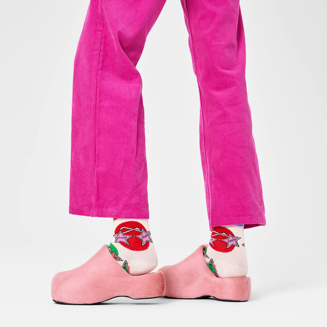 ELTON JOHN GLASSES SOCK | OFF WHITE