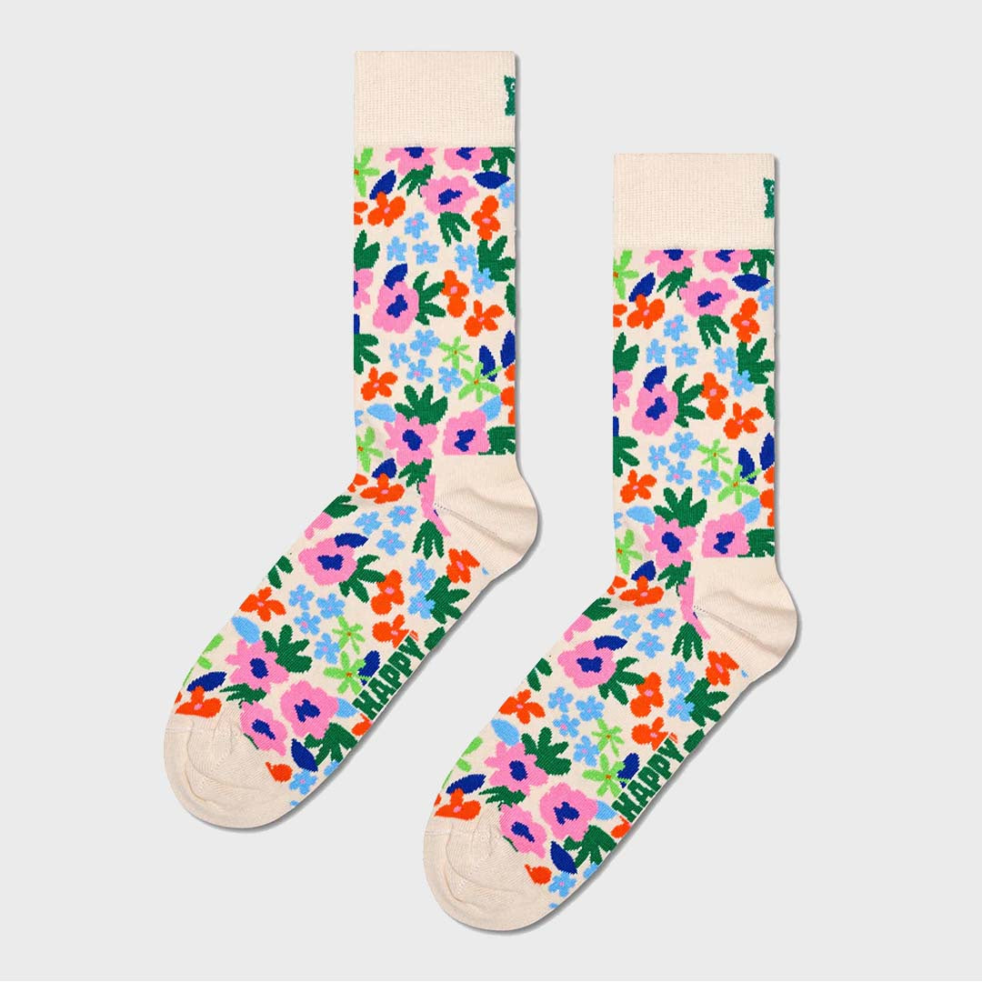 FLOWER SOCK | BEIGE