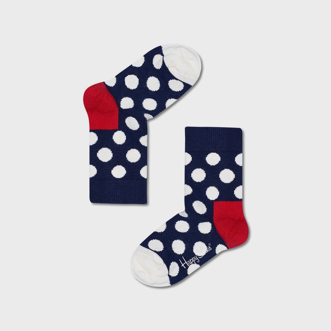 Kids Big Dot Sock (6501) | Navy Red White