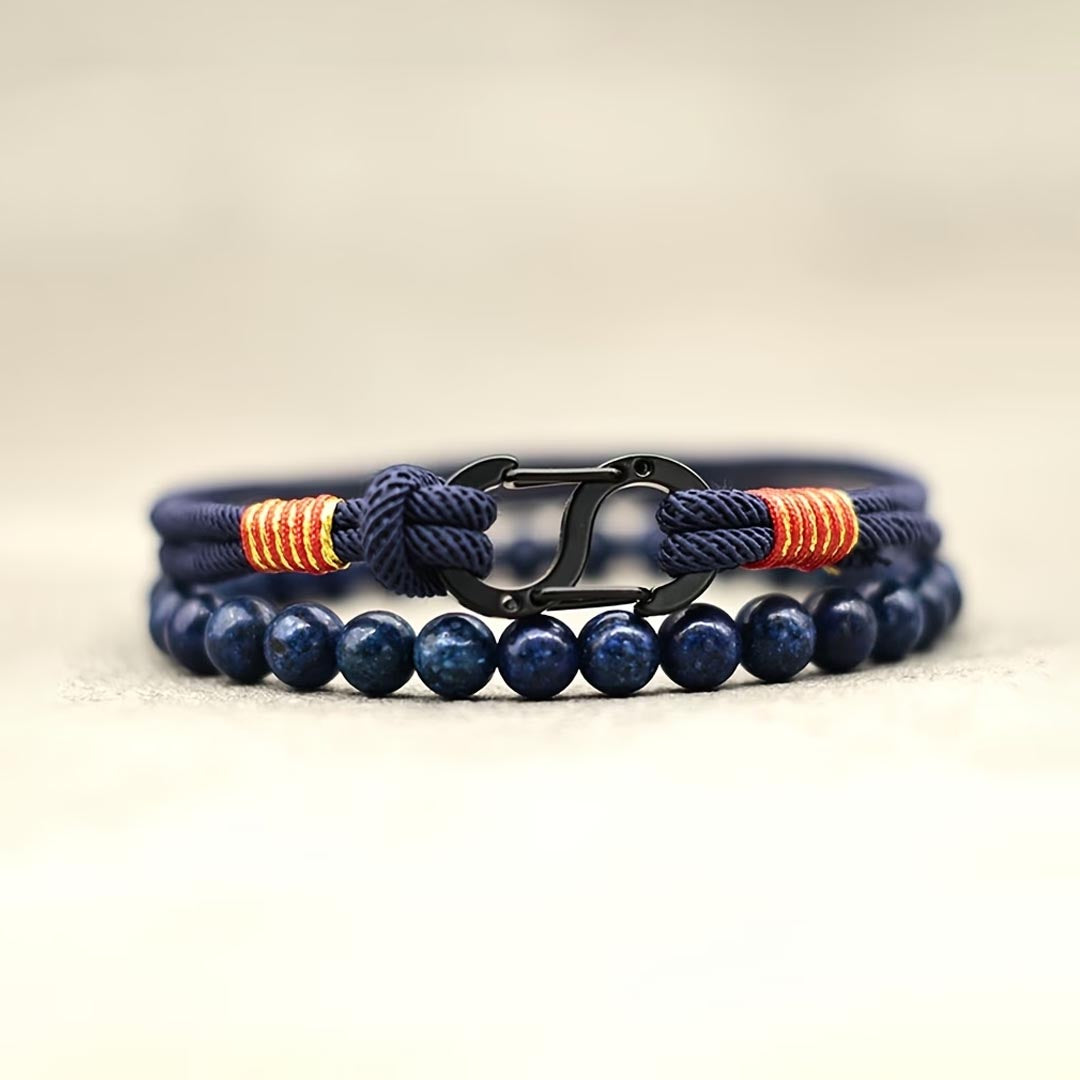 Harbor Bracelet Set | Navy Orange