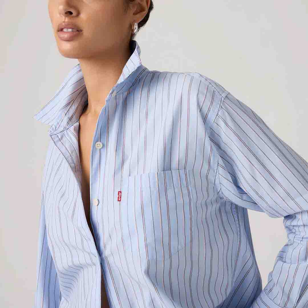 Harlie Boyfriend Shirt | Amari Stripe