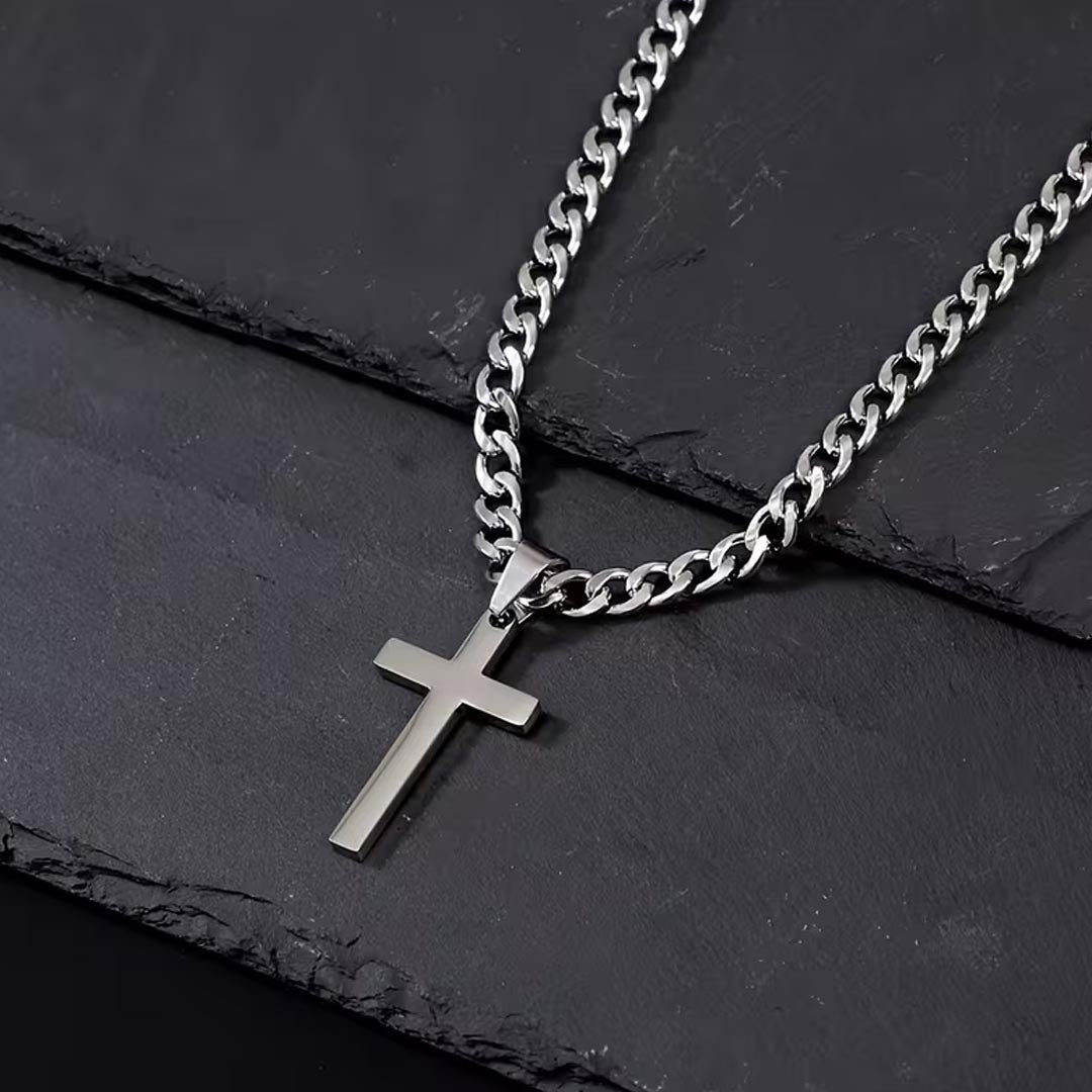 Harlow Cross Pendant | Stainless Steel