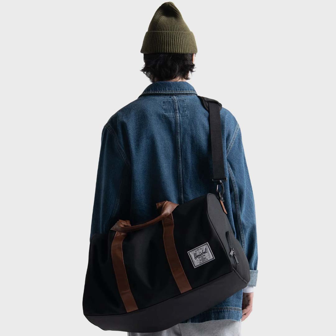 Novel Duffle | Black  Saddle Brown