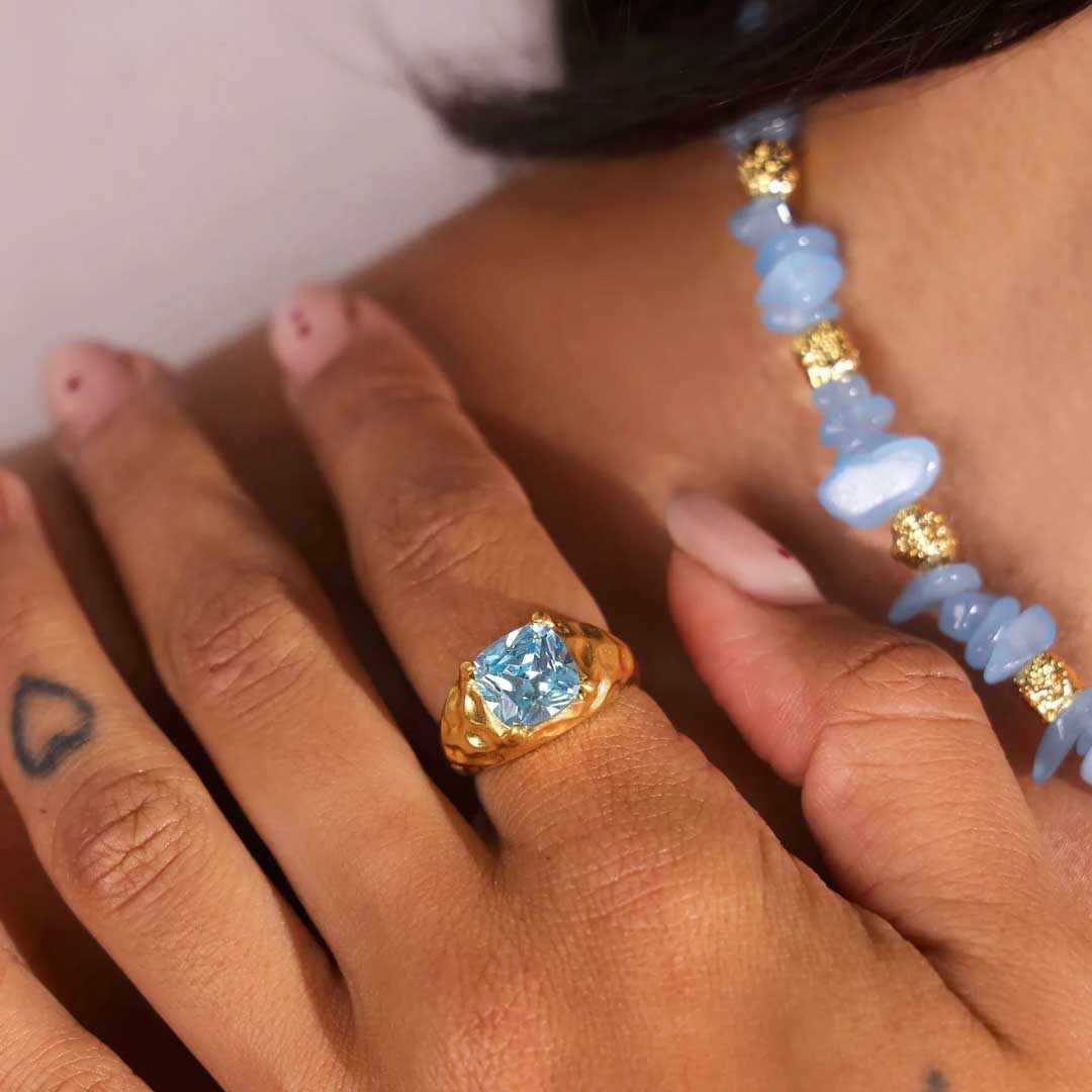 Marine Ring | Gold Aquamarine